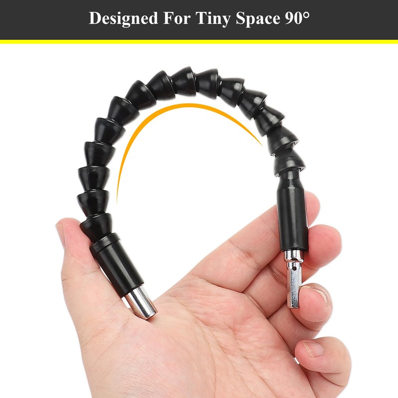 PRIDE&CRAFT 4Pcs Flexible Drill Bit Extension 11.6 Inch Flex Screwdriver
