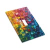 YIJIKJY Light Switch Cover Plate Rainbow Cube Doodle 1 Gang