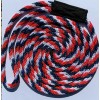 Mad Dog Solid Braid Nylon Dock Line 3/8" x 10' - Floats! Made in USA - Red White Blue