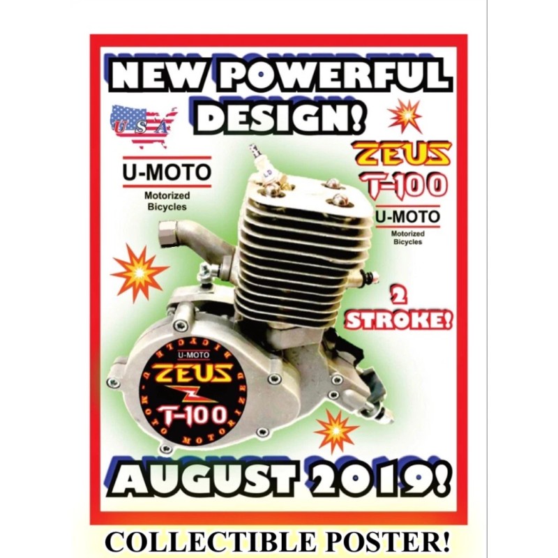 U-MOTO NEW 80CC/100cc 2-STROKE DIY MOTORIZED BICYCLE ENGINE FOR KITS