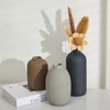 Joynisy Ceramic Vase Set of 3,Neutral Modern Vases for Bouquet