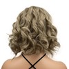 Wiginway Short Wavy Soft Heat Resistant Fiber Synthetic Wigs with