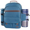Sunflora Picnic Backpack for 4 Person with Blanket Picnic Basket