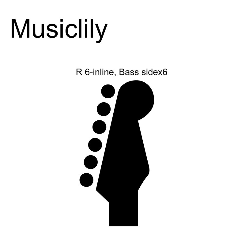 Musiclily Pro 6-in-line 18:1 Ratio Full Sealed Locking Machine Heads