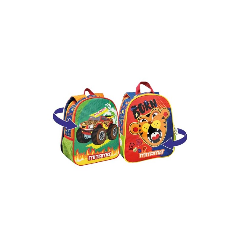 Mitama Unisex Children's Backpack (Pack of 1), orange, Modern