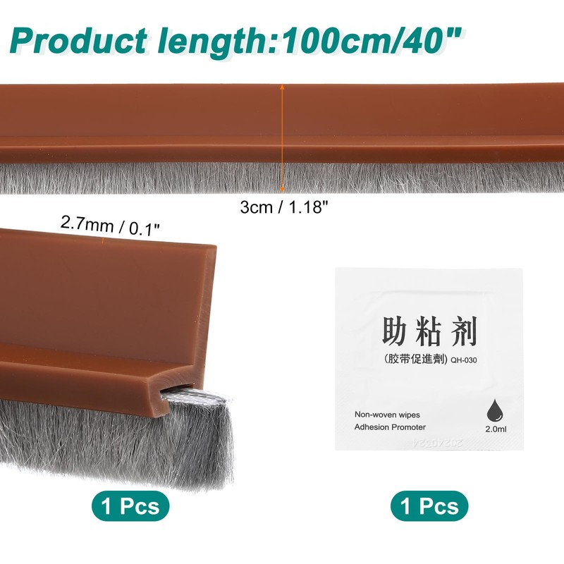 uxcell Door Sweep for Bottom of Door, 1.2" x 40"