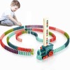 Upgraded Dominoes Train Set with 60 Dominoes, Train Automatically Places