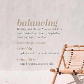 Pearlessence Rosehip + Vitamin C Balancing Facial Oil, 1.83 fl. oz.