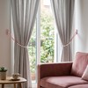 Pink Pearl Curtain Tie Backs, Curtain Tie Backs with Bead,