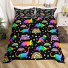 Tabeskly Kids Boy Dinosaur Rainbow Soft Zipper Bed Bedding Duvet