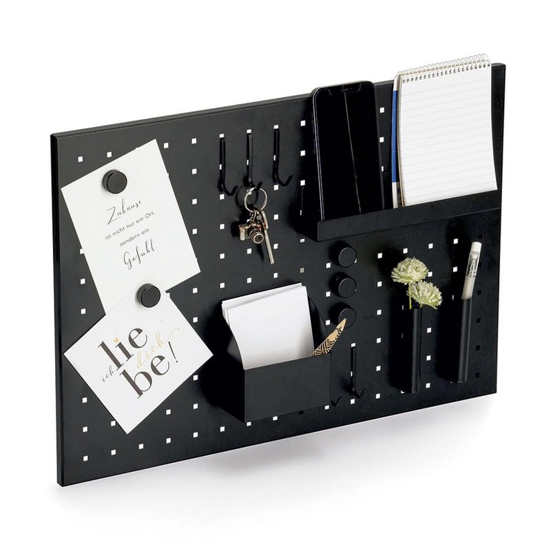 Zeller 11137 Memo Board with Utensils Metal Black Approx. 50