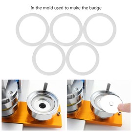 Badge Maker Gasket Badge Machine Gasket 5pcs Badge Machine Gasket Badge Machine Die Matching Circle Cutter Button Maker Machine (58MM)