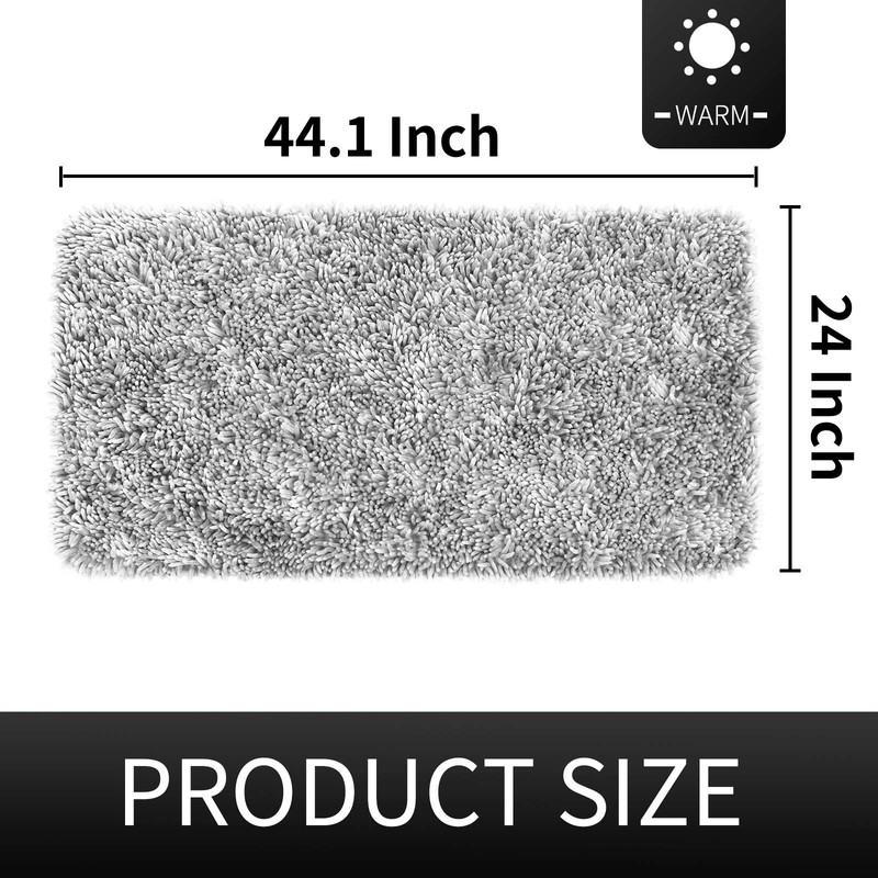 Yimobra Long Chenille Bathroom Rug Mat 44.1 x 24, Soft