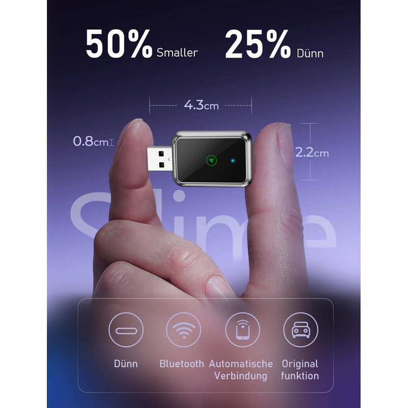 Robofun Carplay Wireless Adapter, Carplay Adapter Wireless Compatible with Car