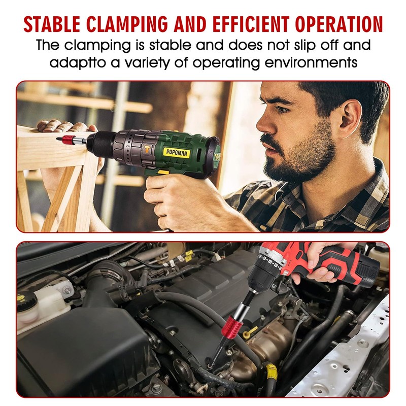 2/4/6/12'' Drill Bit Extension with Magnetic Bit Holder, 1/4'' Hex