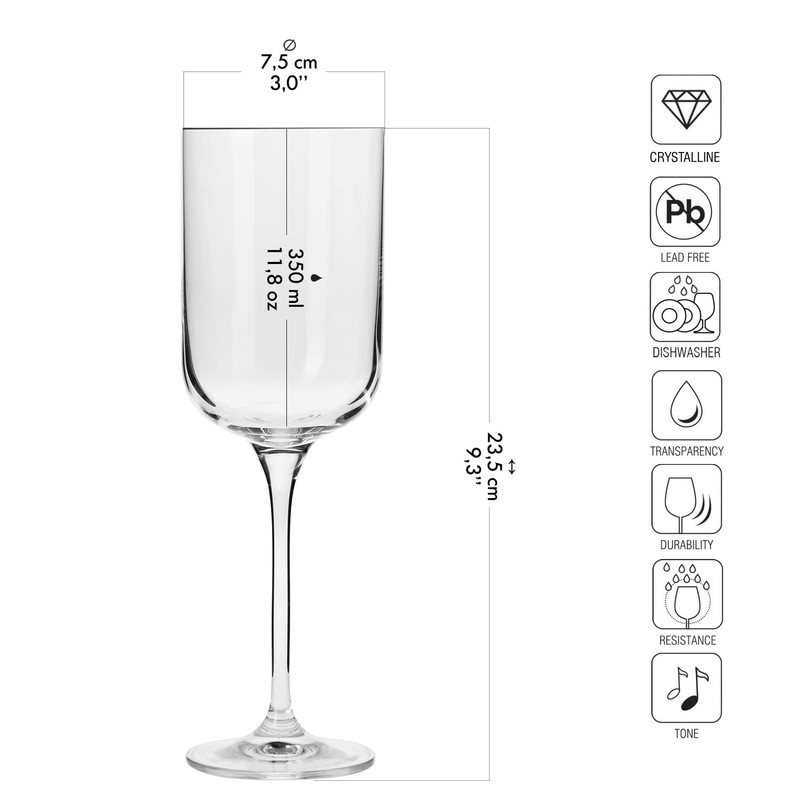 Krosno Red Wine Glasses | Set of 6 | 11.8