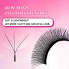 TDANCE W Eyelash Extensions 3D Premade Fans W Shaped Volume