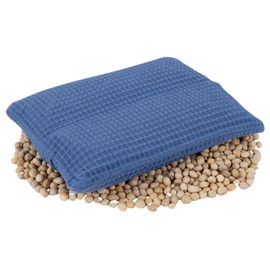 Aminata BALANCE Cherry Stone Cushion Neck Shoulder Back & Belly 20 x 25 cm Heat Cushion Cherry Stones Removable Cotton Cover Men & Women Blue