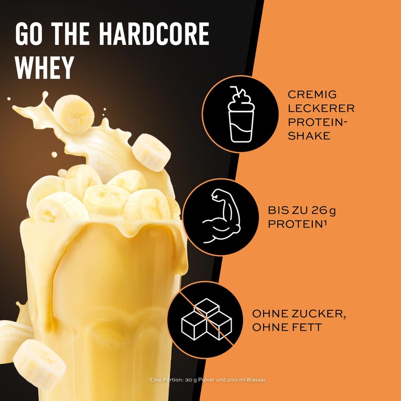 ESN Iso Whey Hardcore Protein Powder, Banana, 1000 g