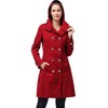 BGSD Women Amari Waterproof Hooded Trench Coat Red Small
