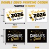 2PCS Graduation Car Flag Decorations - Class of 2026 Congrats