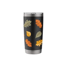 Cute Fall Leaf Pattern Autumn Stainless Steel Insulated Tumbler