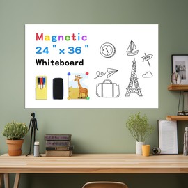 Magnetic Whiteboard Contact Paper | 24"x36" Dry Erase Board Sheet - Wall Decal Sticker for Kids, Home & Office