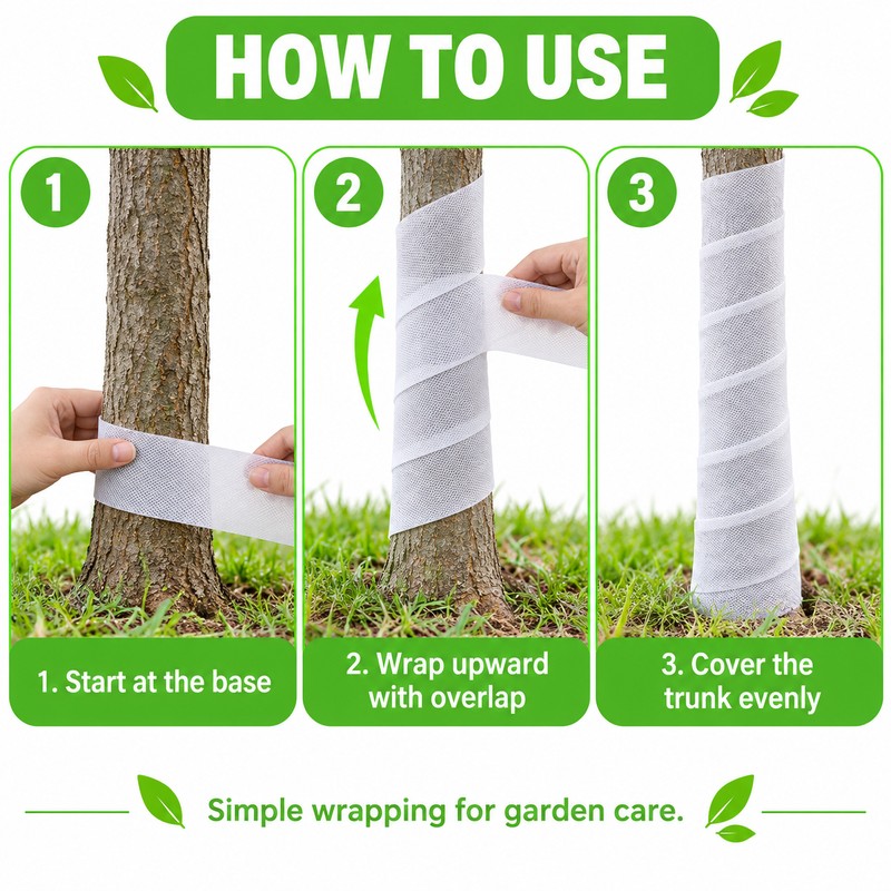 Tree Wrap for Winter Plant Protection – Non-Woven 8 cm