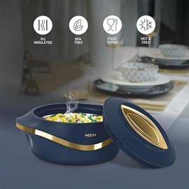 Casserole for Kitchen | Inner Stainless Steel Casserole | Keeps Food hot & Fresh Chapati, Roti, Biryani Kitchen Item | New Year Gift Item Set of 1 (2000 ml) Blue