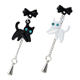FOMIYES Cat Dangle Earrings with Rhinestone Decor Lightweight Aesthetic Jewelry for Teen and Women for Parties Dates and Special Occasions
