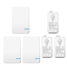 NineLeaf 3Pack WiFi Smart Wireless Lights Switch Kit, Smart Switch WiFi Receiver, No Wiring Voice Control Timing Function IP66 Waterproof, Compatible with Alexa Google Assistant Tuya Smart Life APP