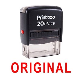Printtoo Oficina inmovil sello de encargo ORIGINAL Sello de entintaje de goma - Rojo