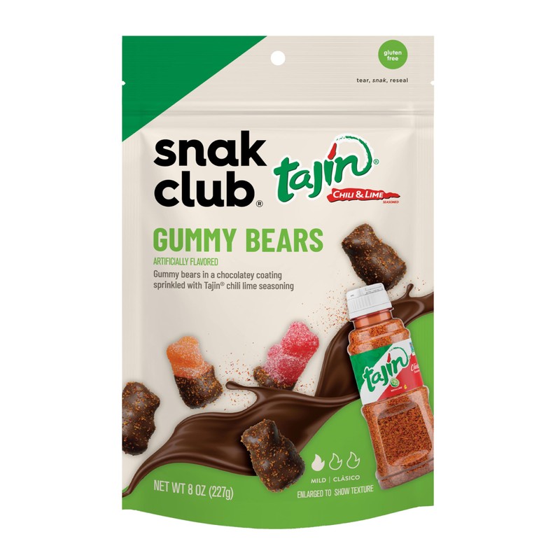 Snak Club Snak Club Tajin Chocolatey Gummy Bears, Assorted Chocolate