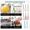 18 Pcs 8 Inch Whisks Bulk for Cooking, Silicone Whisks