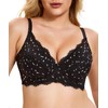 Redgray Minimizer Bras for Women Full Coverage Embroidered Lace Unlined