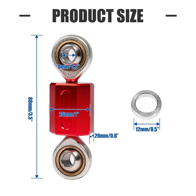 KAMIYONG 2pcs Sway Bar End Links Heim Joint Set 8cm