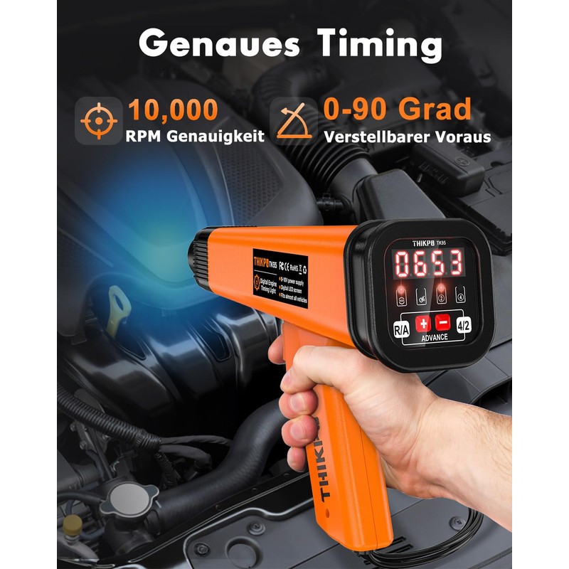THIKPO Digital Ignition Timing Setting Light 12V - Inductive Strobe
