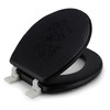 J&V Textiles Embroidered Soft Round Toilet Seat With Easy Clean