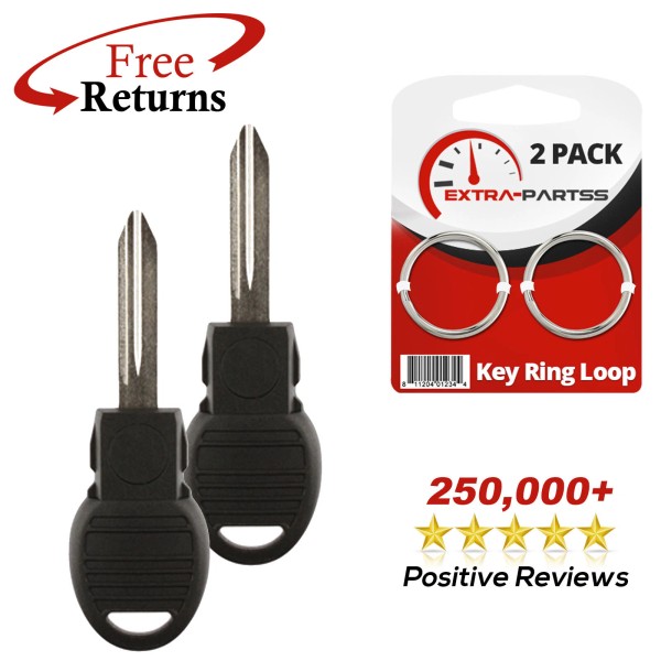 Extra-Partss 2 Uncut Key Blade Aftermarket Replacement For Chrysler Dodge