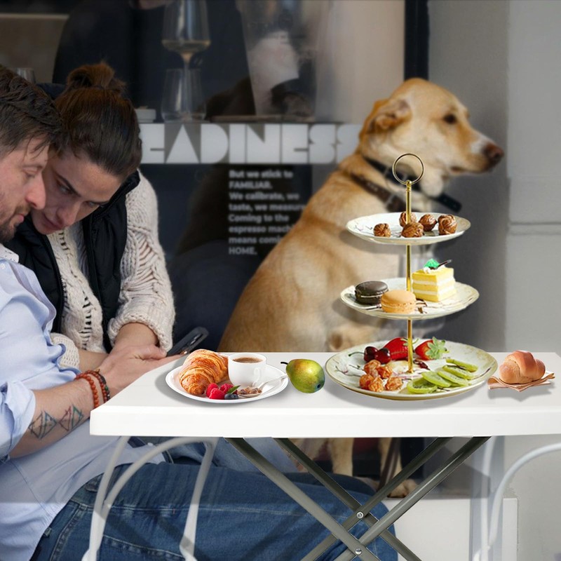 HiEthan 20"x30" Personal Mini Folding Table, Multifunctional Small Portable Foldable