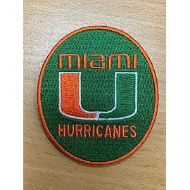 Miami Iron ON Embroidered Patch College University Embroidery 2.8 X 2.2 INCHES