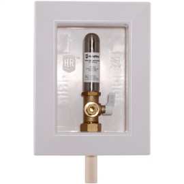 Holdrite HR-IMA-C-0 2 Inch CTS x 1/4 Inch Compression Connection Ice Maker Outlet Box with Water Hammer Arrestor, Pre-Assembled, CPVC Tailpiece, White