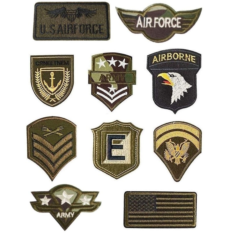 JINSELF Military Badge 18 Piece Set Iron Survival Game Self
