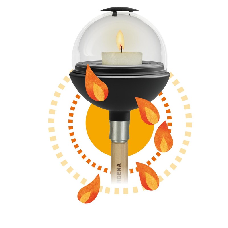 Gardena ClickUp! lantern: Rotatable and height-adjustable, can be combined with