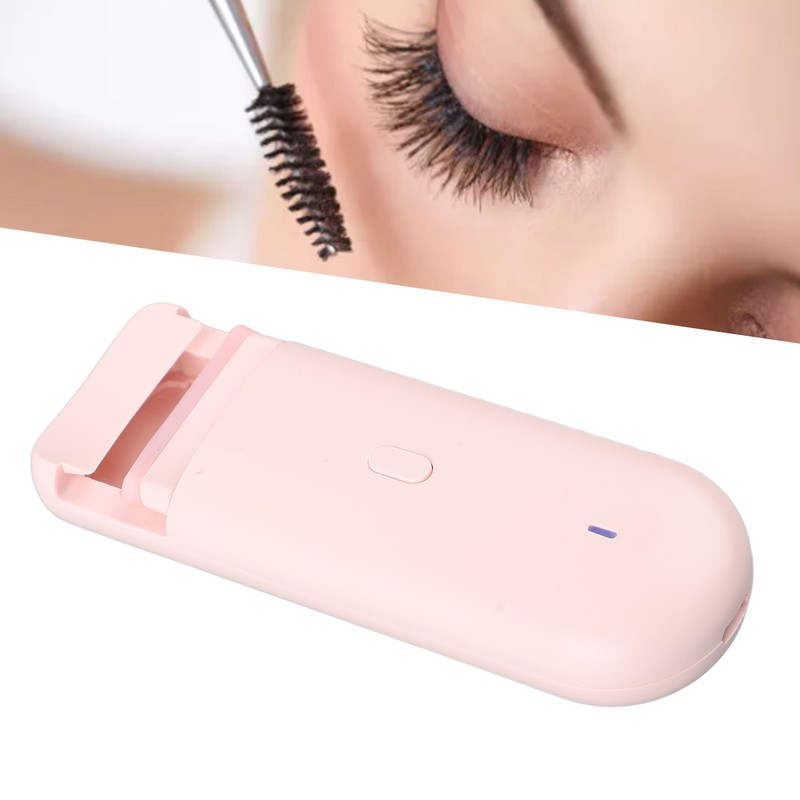 Heated Eyelash Curler Pink Portable Electric Long Lasting Eyelash Curler