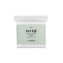 The Saem Artleaf Wooden Cotton Swabs (300p) 10 pieces, 1 set of 300 pieces, 10 pieces / 더샘 아트리프 나무 면봉(300p) 10개 1세트 300개입, 10개