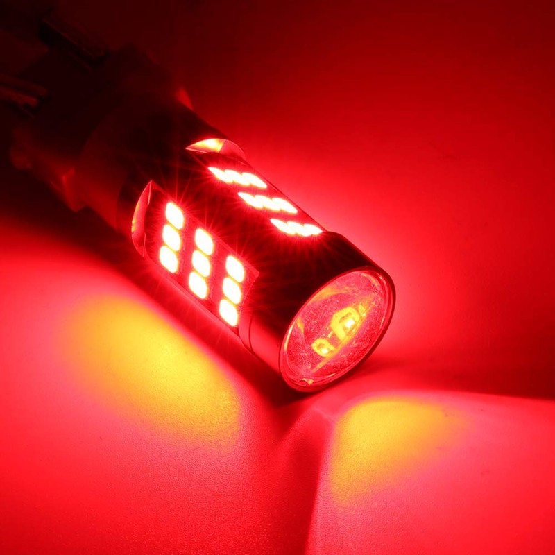 Syneticusa 3157 Red LED Stop Brake Flash Strobe Rear Alert