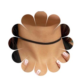 Inateannal Vintage Black Velvet Choker Necklace Suede Choker Necklace Short Black Thin Velvet Necklace Velvet Clavicle Necklace Jewellery for Women and Girls, Zinc, No Gemstone