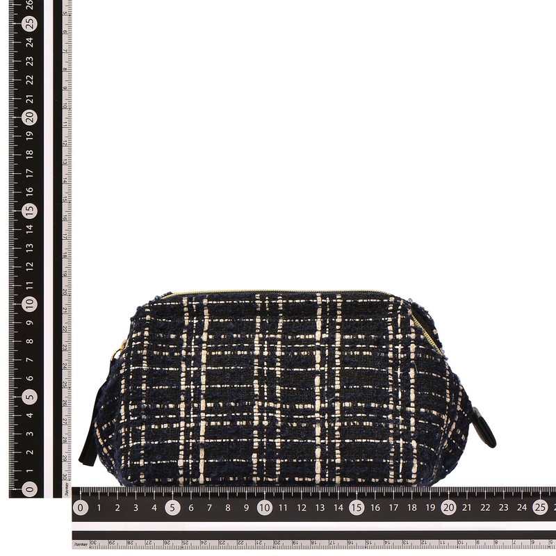 Francfranc Franc Tweed Wire Pouch, Black