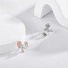 URONE Chicken Earrings Silver 925 Chicken Chick Rooster Stud Earrings